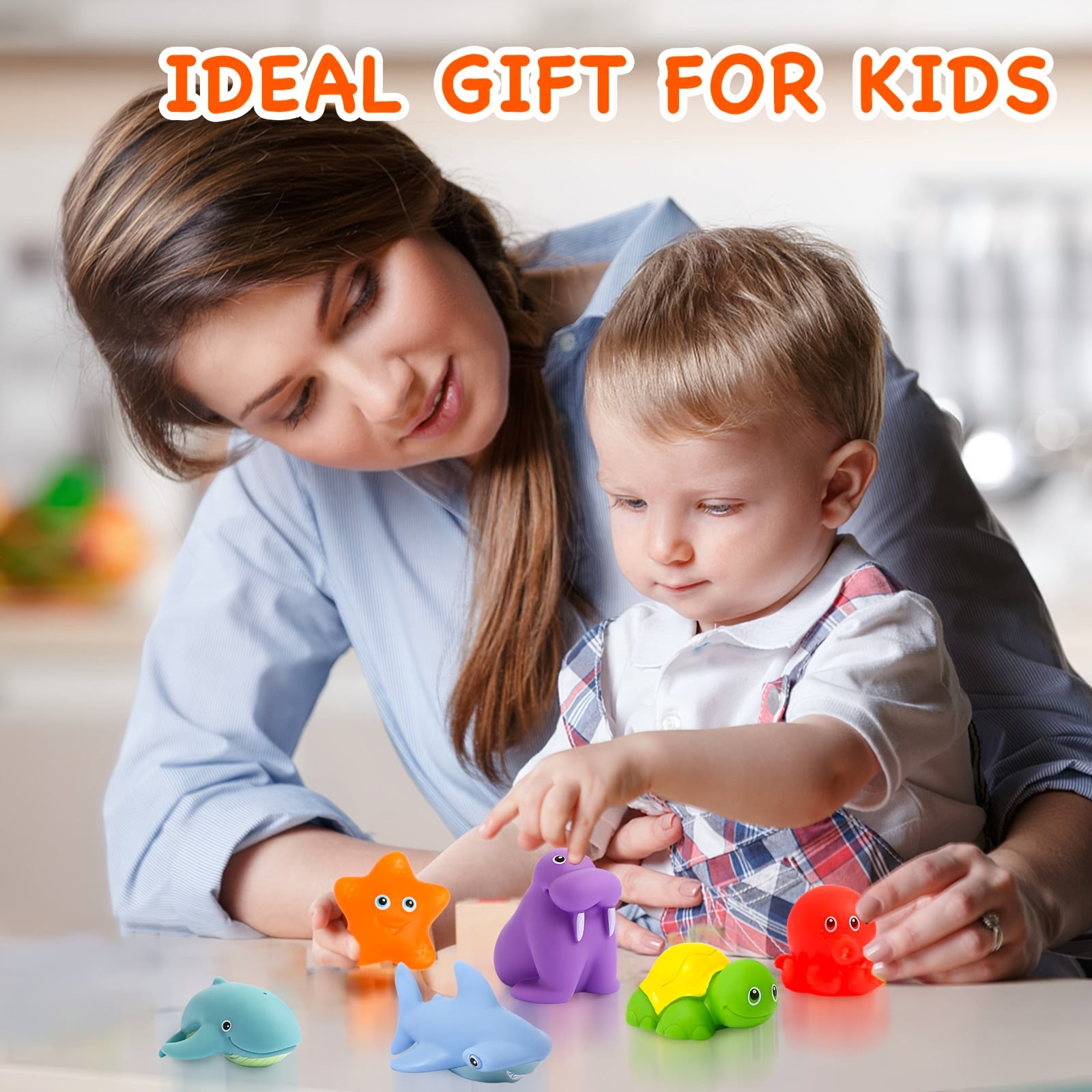 Bath Toys Set Soft Floating Animal Figures