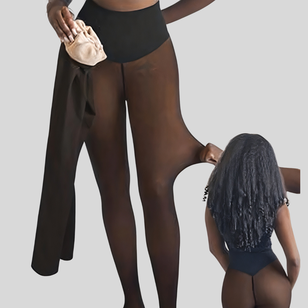 Women Seamless Sheer Shapewear Tights - Stretchy Slimming