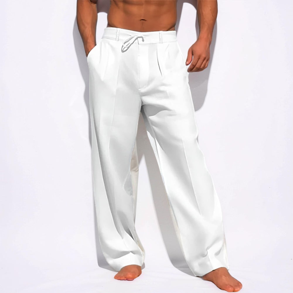 Casual Pants Men's Trousers Straight Leg Pants Drawstring Pants - Image 2