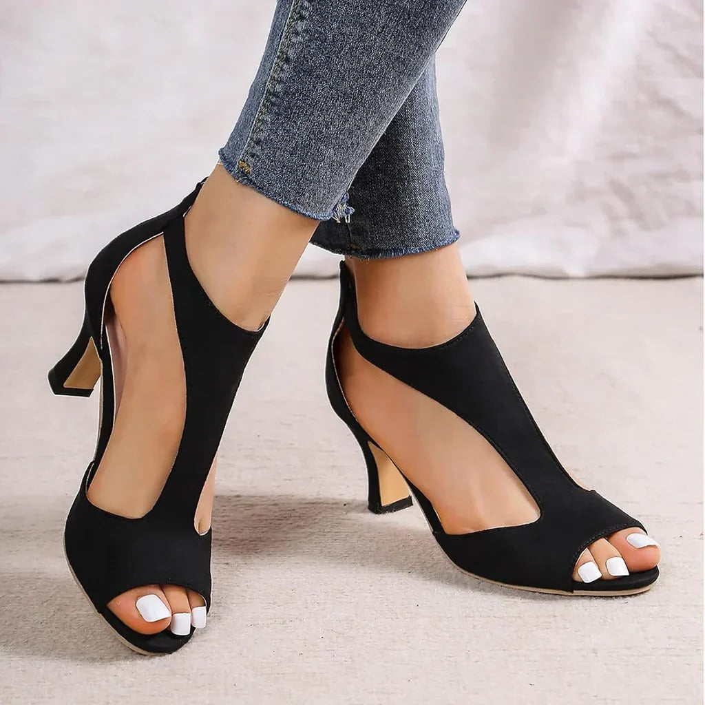Women's Heeled Open Toe Wedding Sandals | Ankle Strap