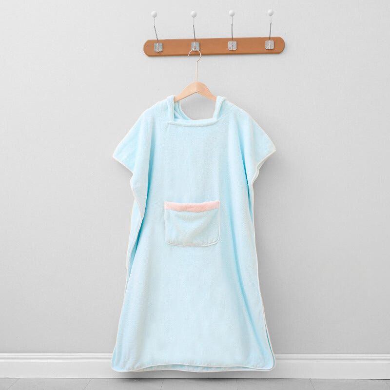 Hooded Towel Poncho Soft Microfibre Robe