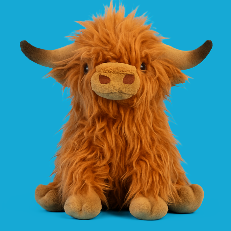 Cuddly Highland Cow Soft Toy Companion - Image 1
