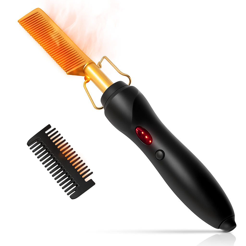 Hair Straightening Hot Comb for Beard & Styling