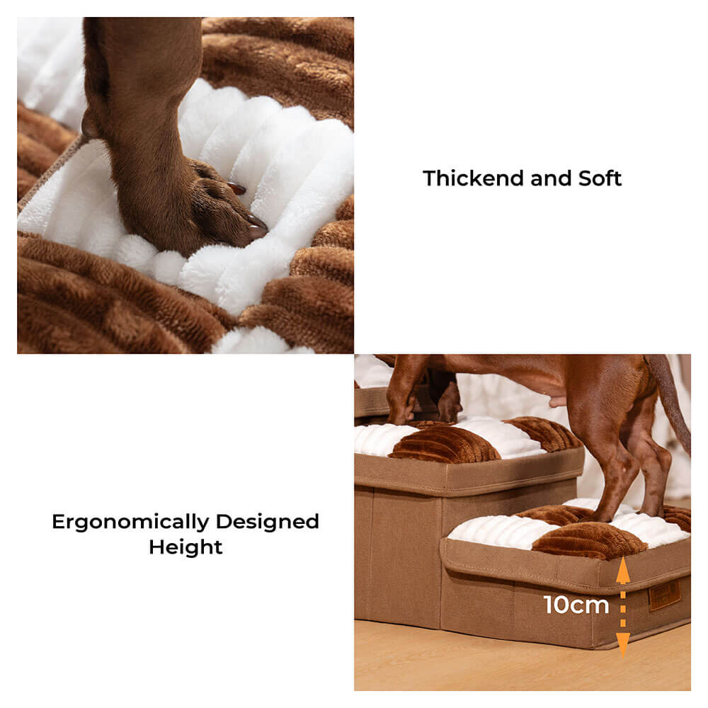 Escaleras para perro con almacenamiento para acceso al sofá