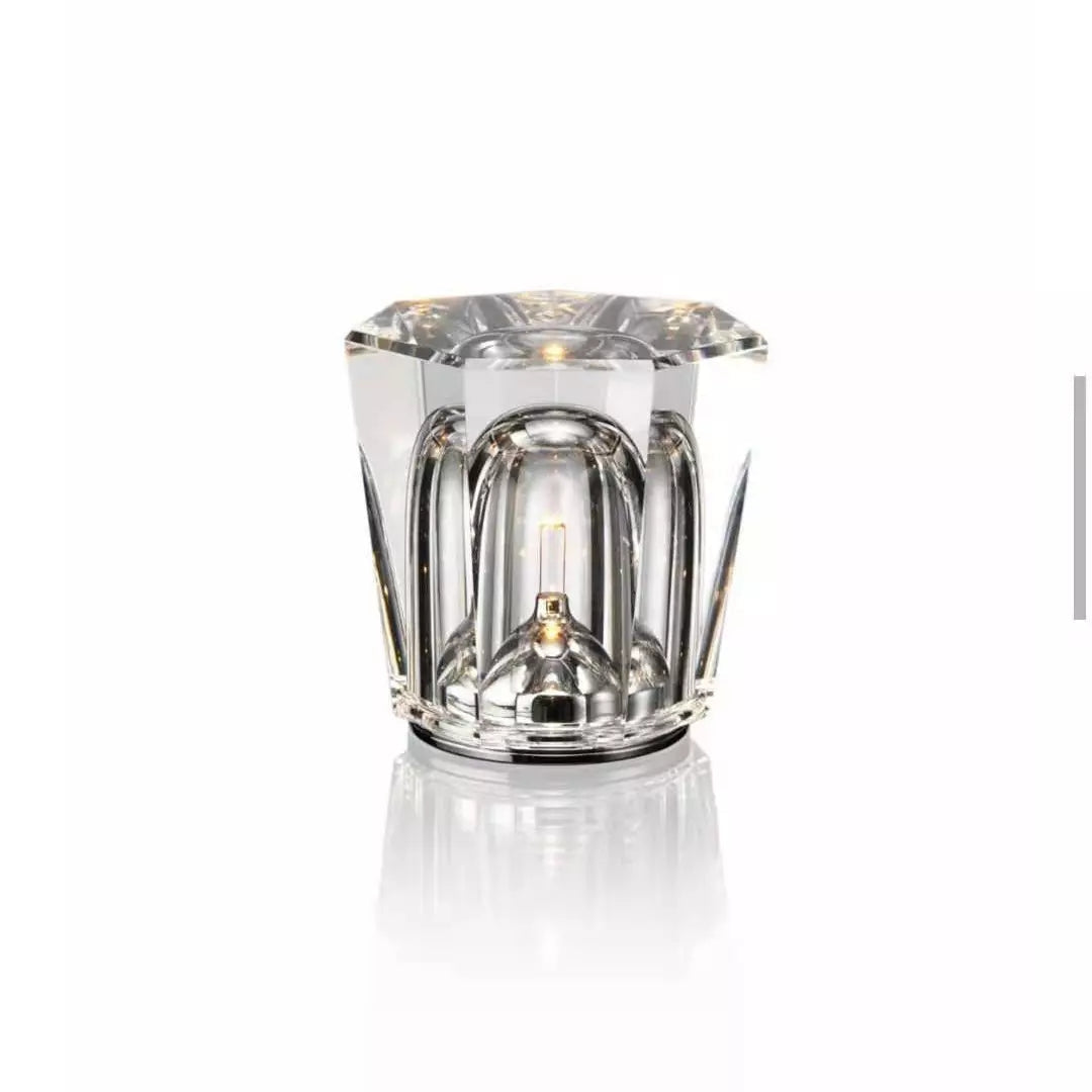 Lámpara de mesa LED de cristal luz blanca cálida