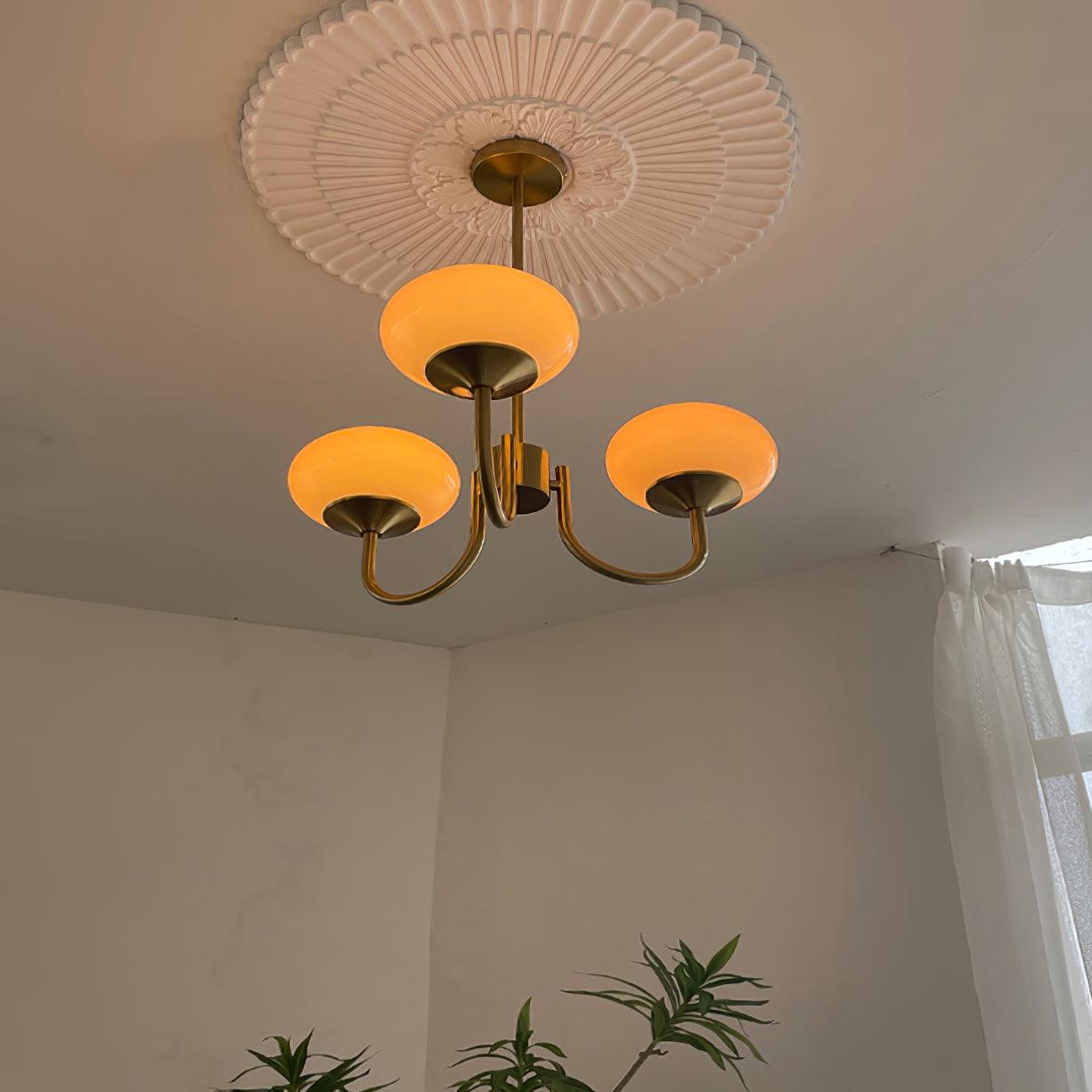 Ceiling Light Modern Brass Chandelier Lamp