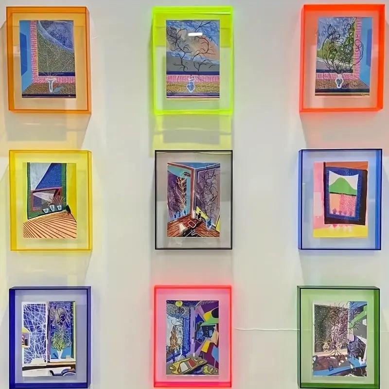 Acrylic Photo Frame | Neon Minimalist Desk Display