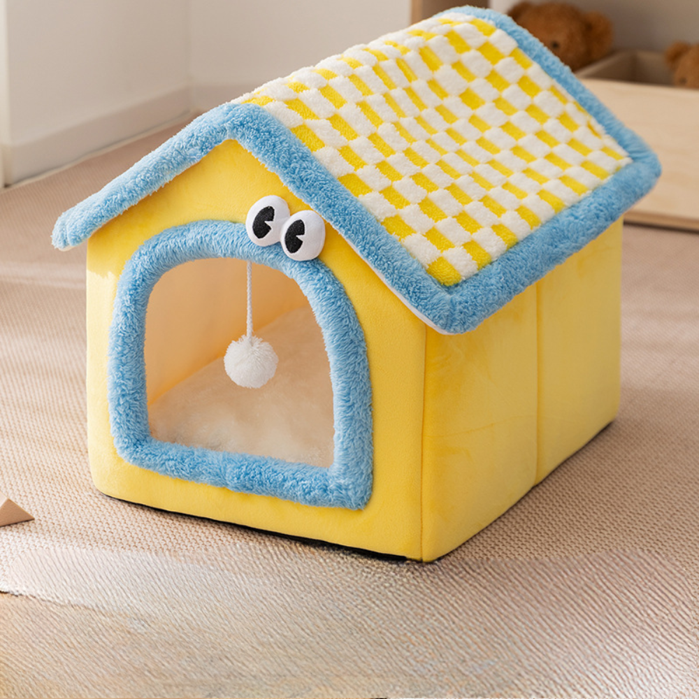 Cat Bed Soft House Style Indoor Enclosure