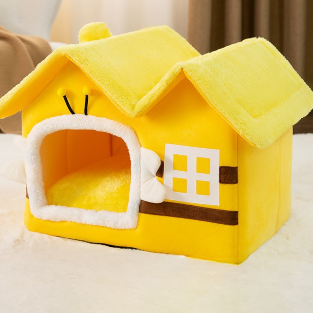 Cat Bed Soft House Style Indoor Enclosure