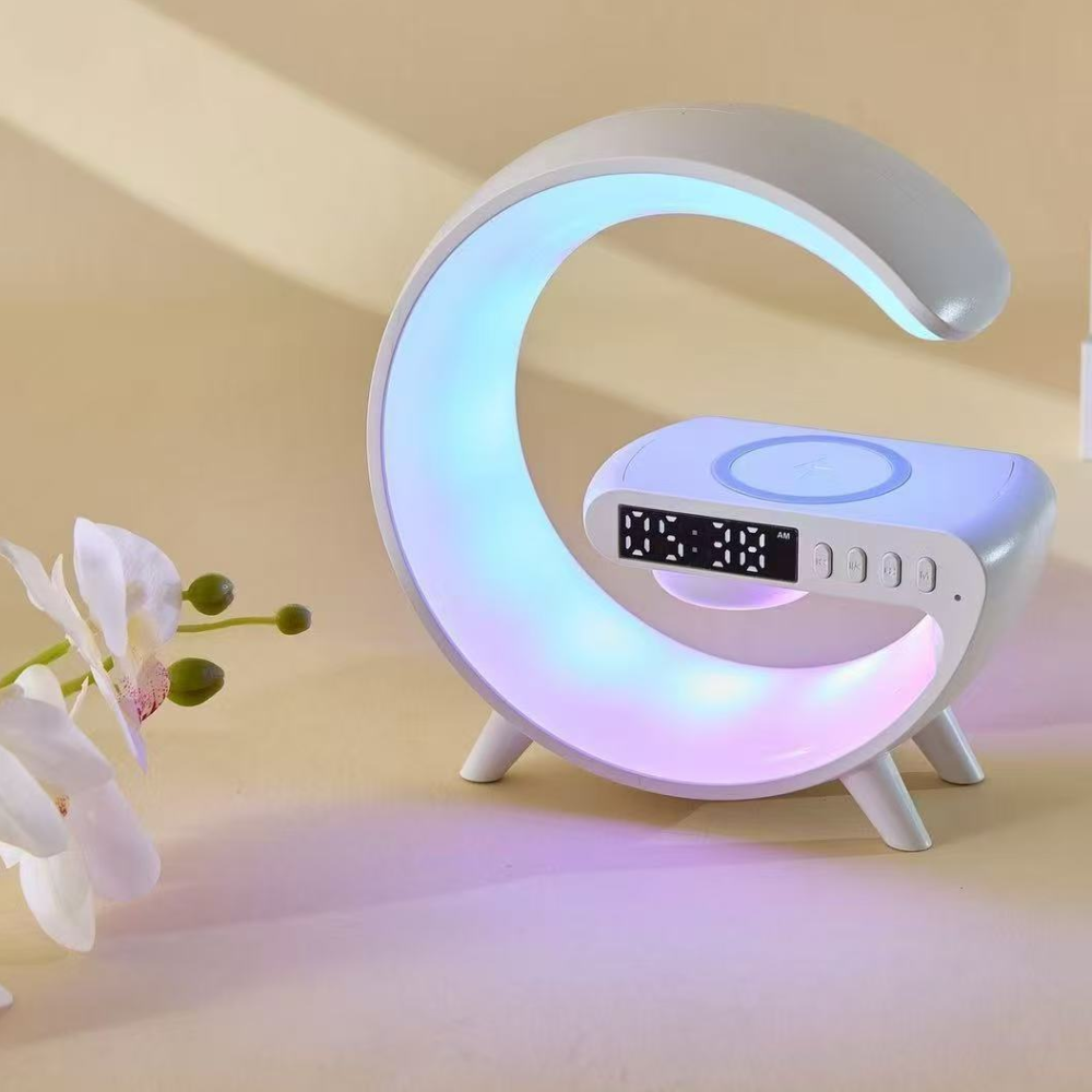 Wireless Charging Lamp LED Clock Speaker