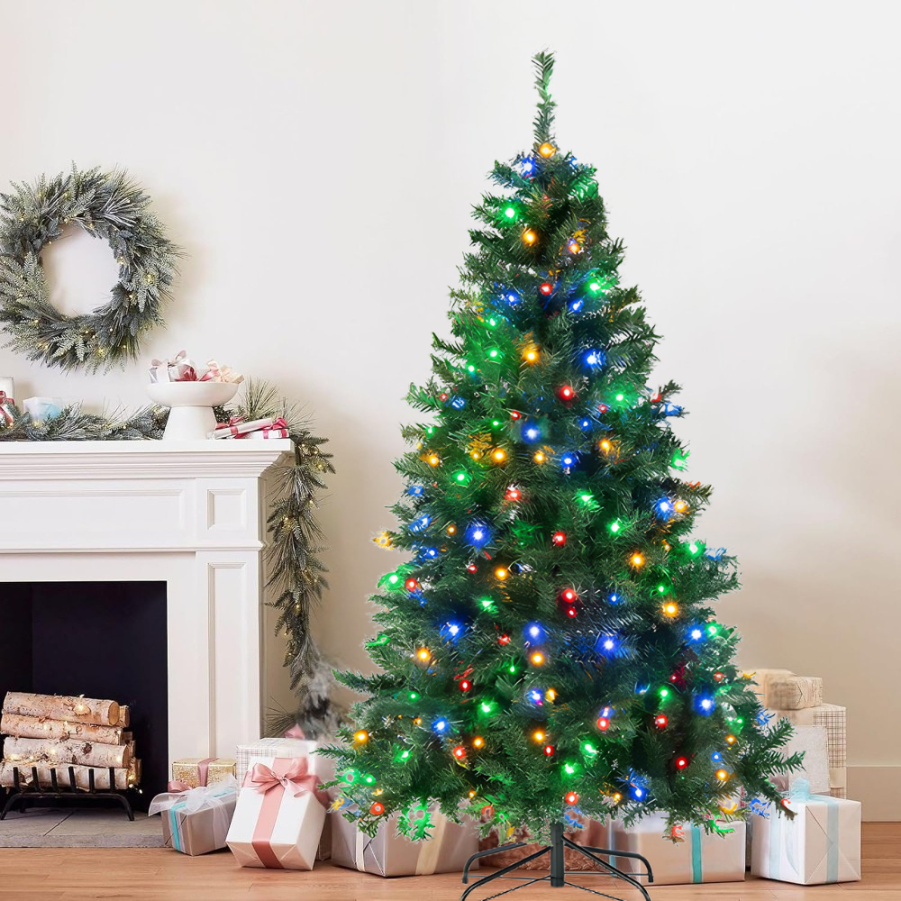 Christmas Tree Prelit Artificial Indoor Spruce Warm Lights