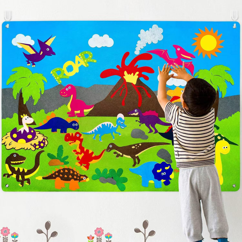 Wall Art Felt Board Zoo Learning Toy