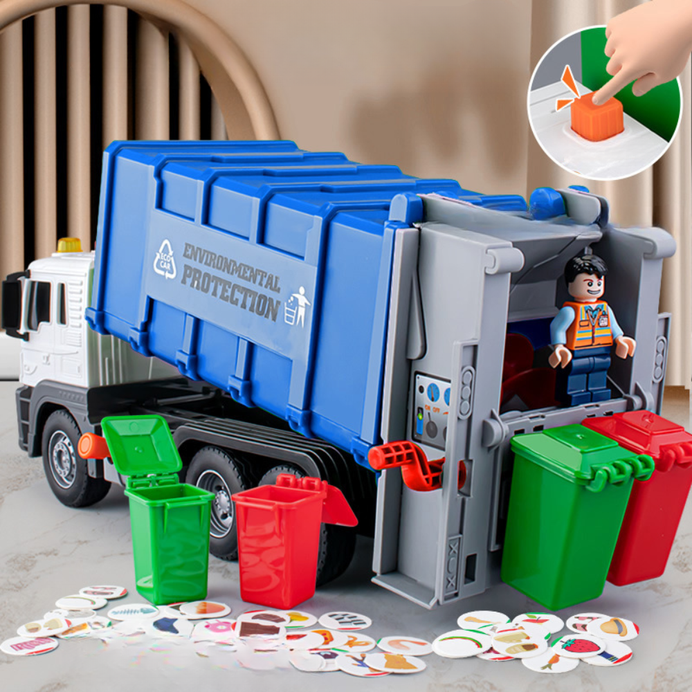 Toy Recycling Truck Kids Educational Play Vehicle