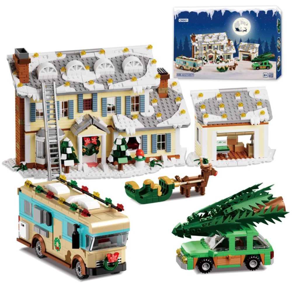 Christmas Village Building Set Lights Holiday Gift Toy