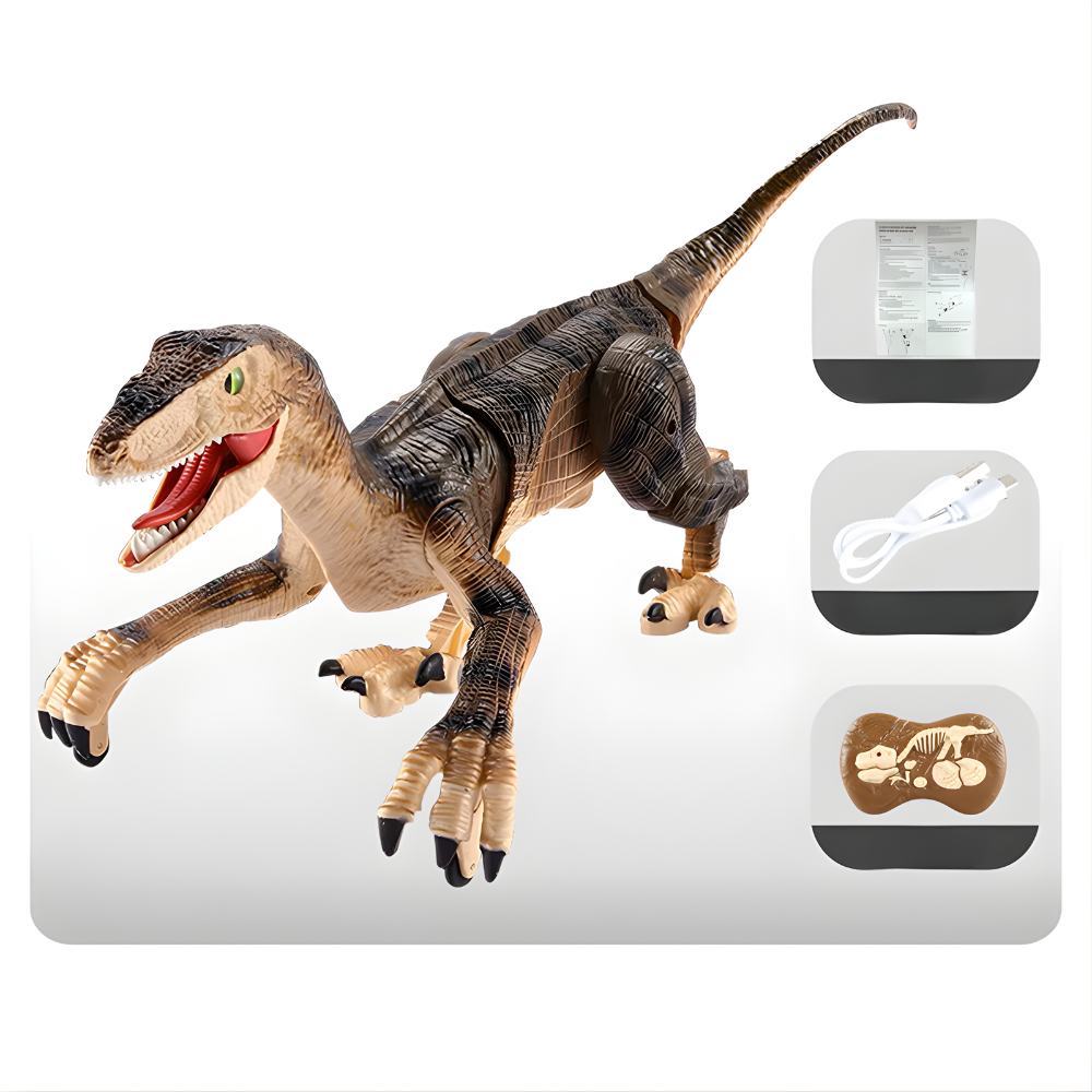 Remote Control Dinosaur Toy Walking LED Mist