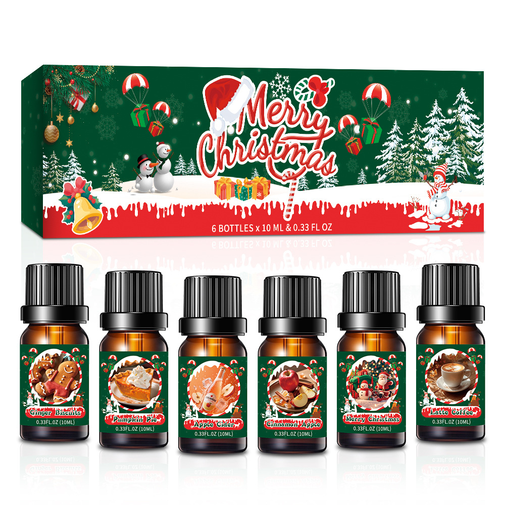 Set de regalo de aceites esenciales navideños Caja de aromaterapia para las fiestas