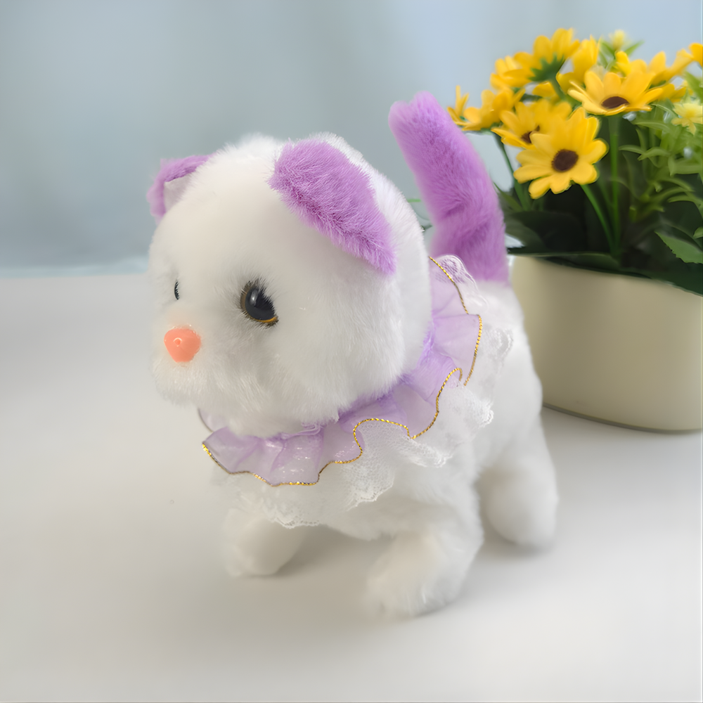 Realistic Robotic Cat Toy Soft Fur Interactive Electronic Pet