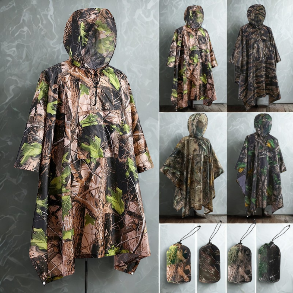Hunting Gear Waterproof Camouflage Rain Poncho
