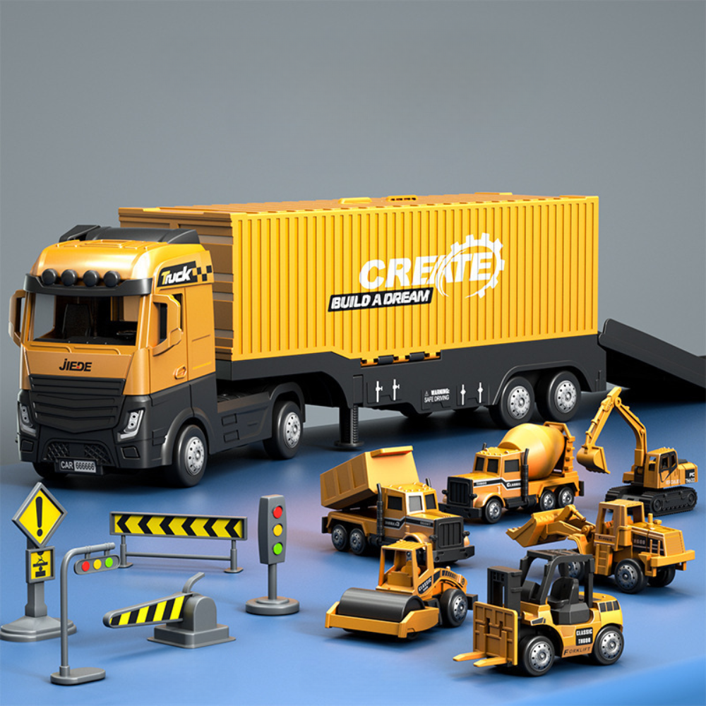 Set de Juguetes de Construcción Camión Grúa Vehículos de Juego