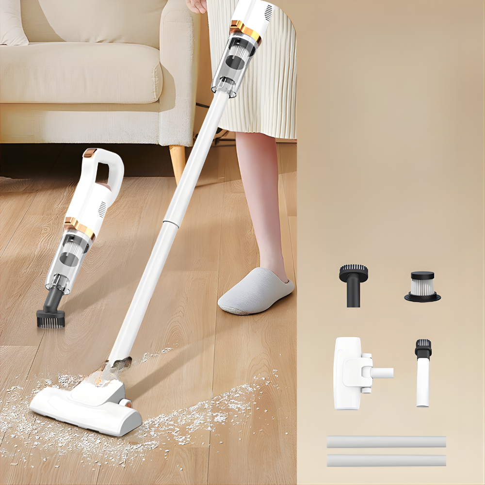 Aspiradora inalámbrica con potente succión y combo de fregona inteligente