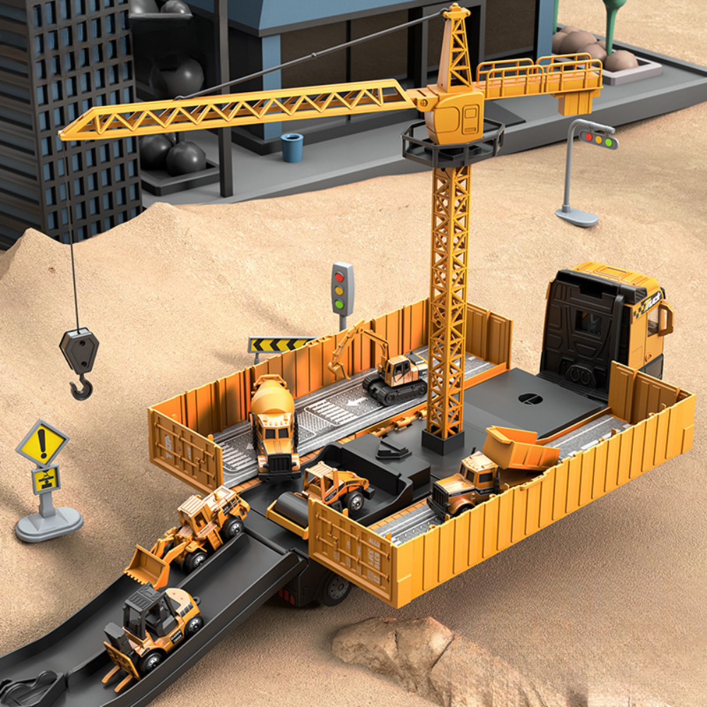Set de Juguetes de Construcción Camión Grúa Vehículos de Juego