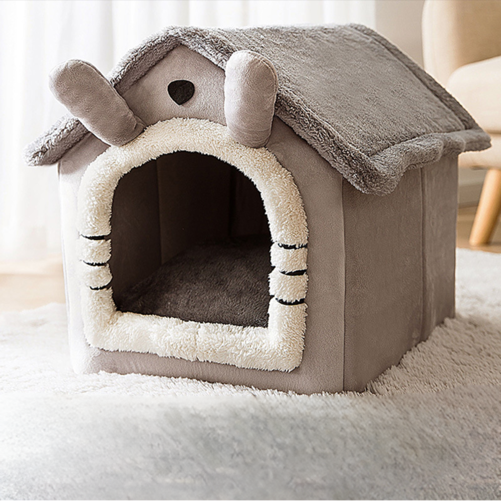 Cat Bed Soft House Style Indoor Enclosure