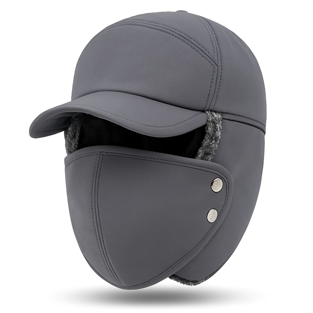 Zimní termální klobouk s chrániči uší a klapkou