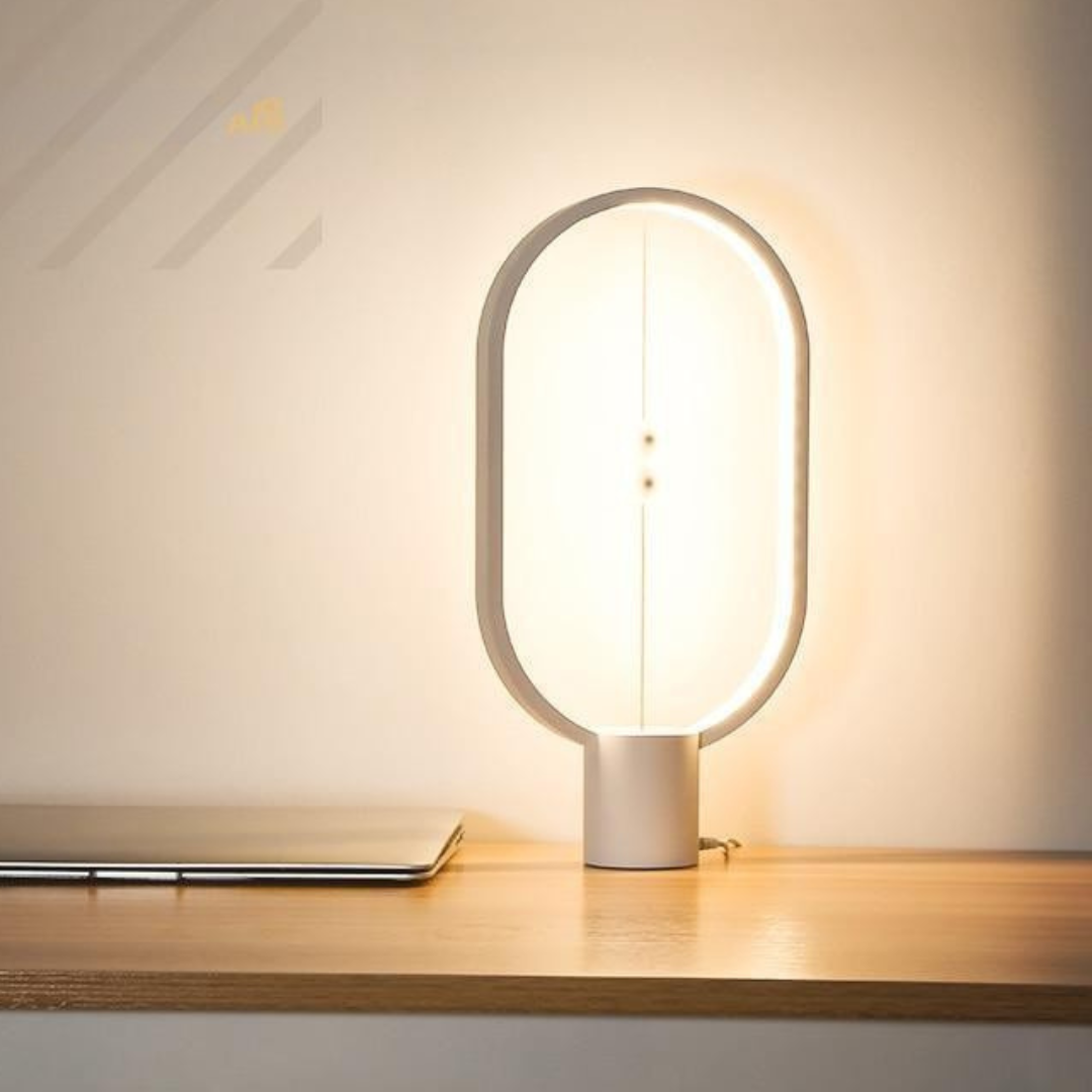 Wood Table Lamp with Magnetic Switch Light