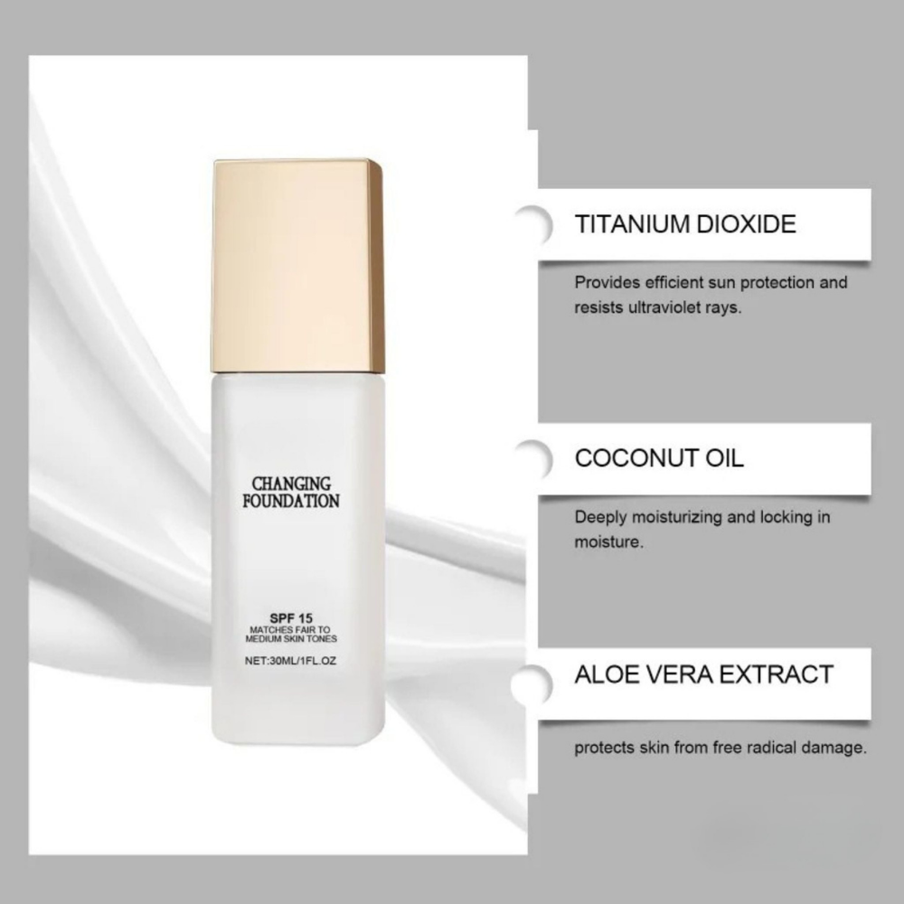 Foundation Color Changing Tone Matching Liquid Makeup