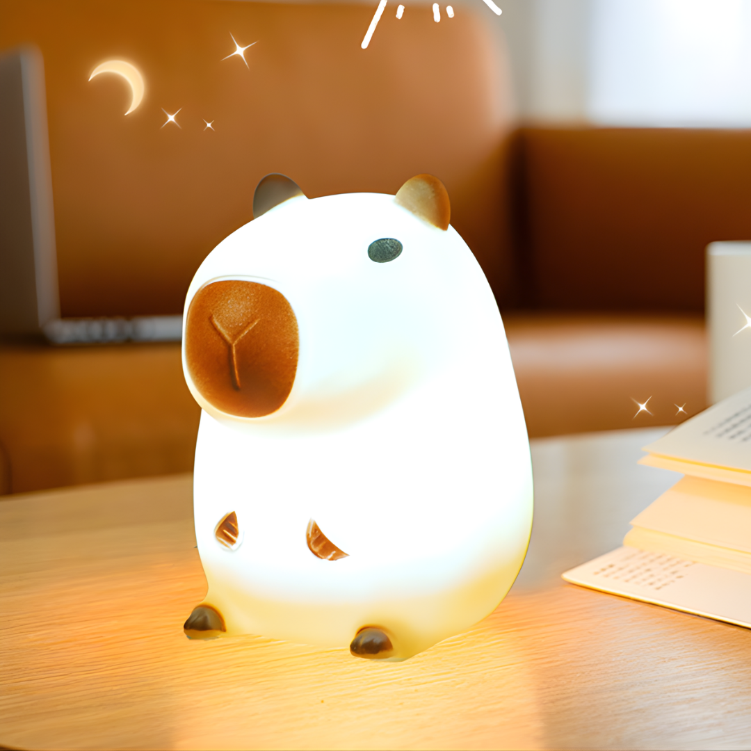 Capybara Night Light Adjustable Brightness Silicone