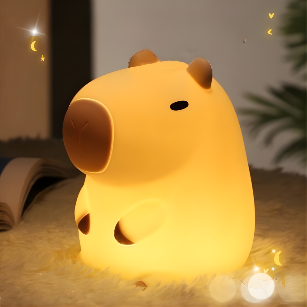 Capybara Night Light Adjustable Brightness Silicone