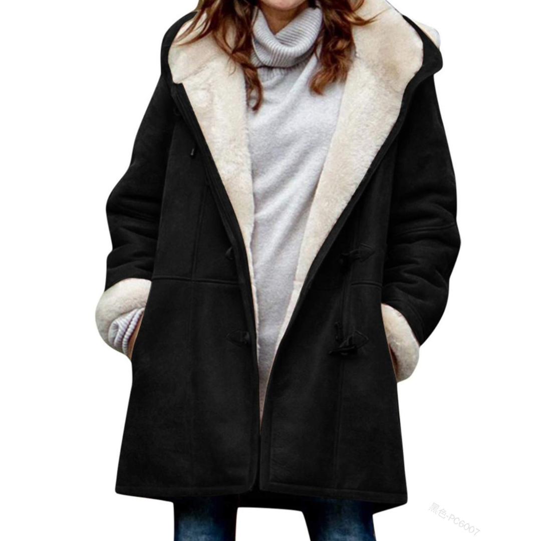 Women’s Warm Shearling Winter Coat Hooded Oversized