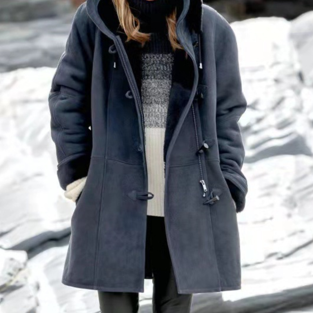 Women’s Warm Shearling Winter Coat Hooded Oversized
