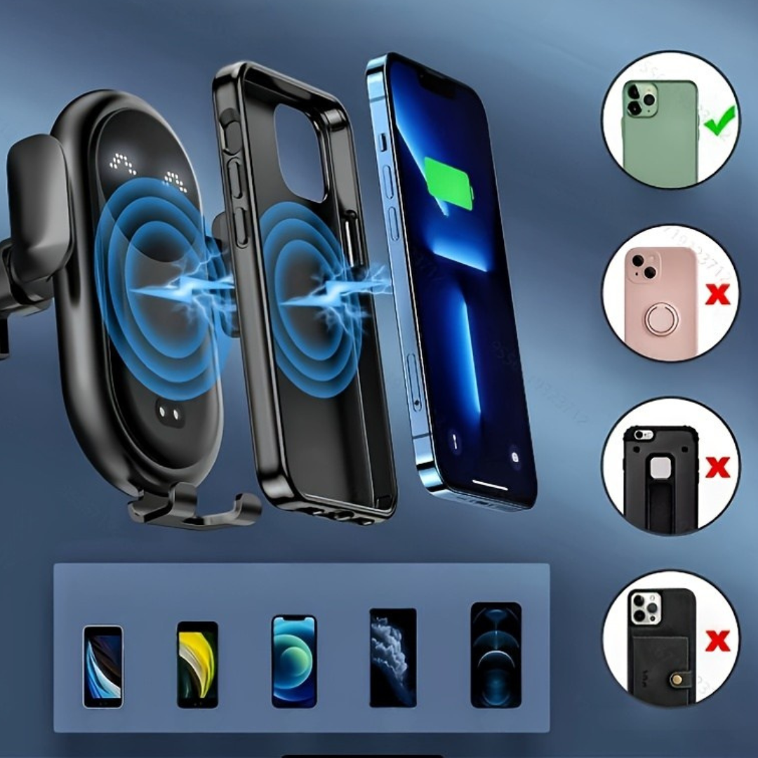 Držák na telefon do auta s bezdrátovým nabíjením