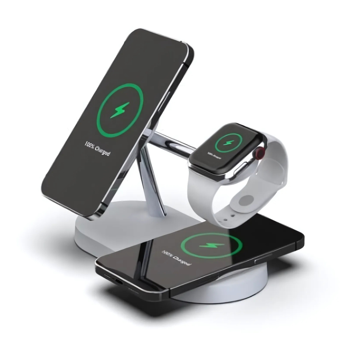 Charging Station with Wireless Pad and Watch Stand