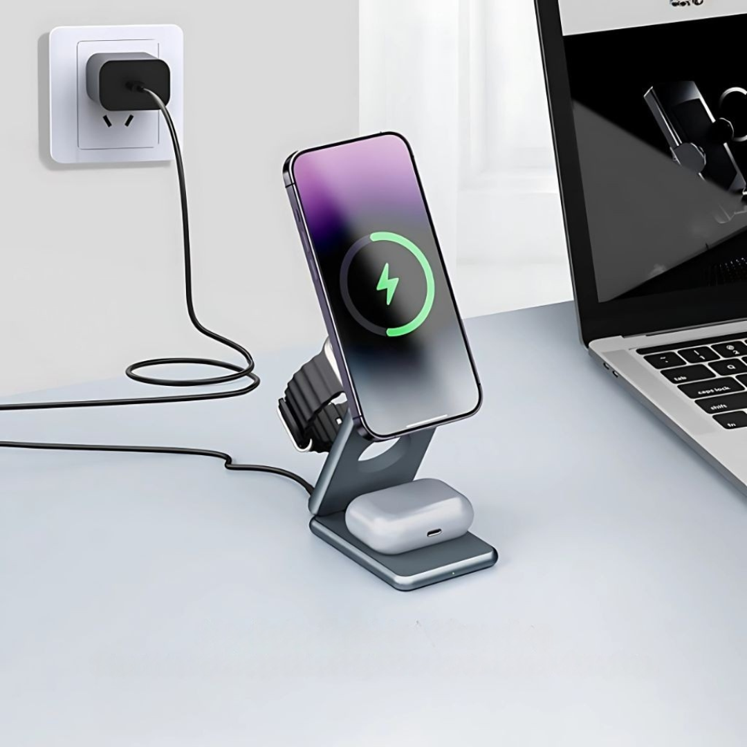 Wireless Charging Station Foldable for Travel Use