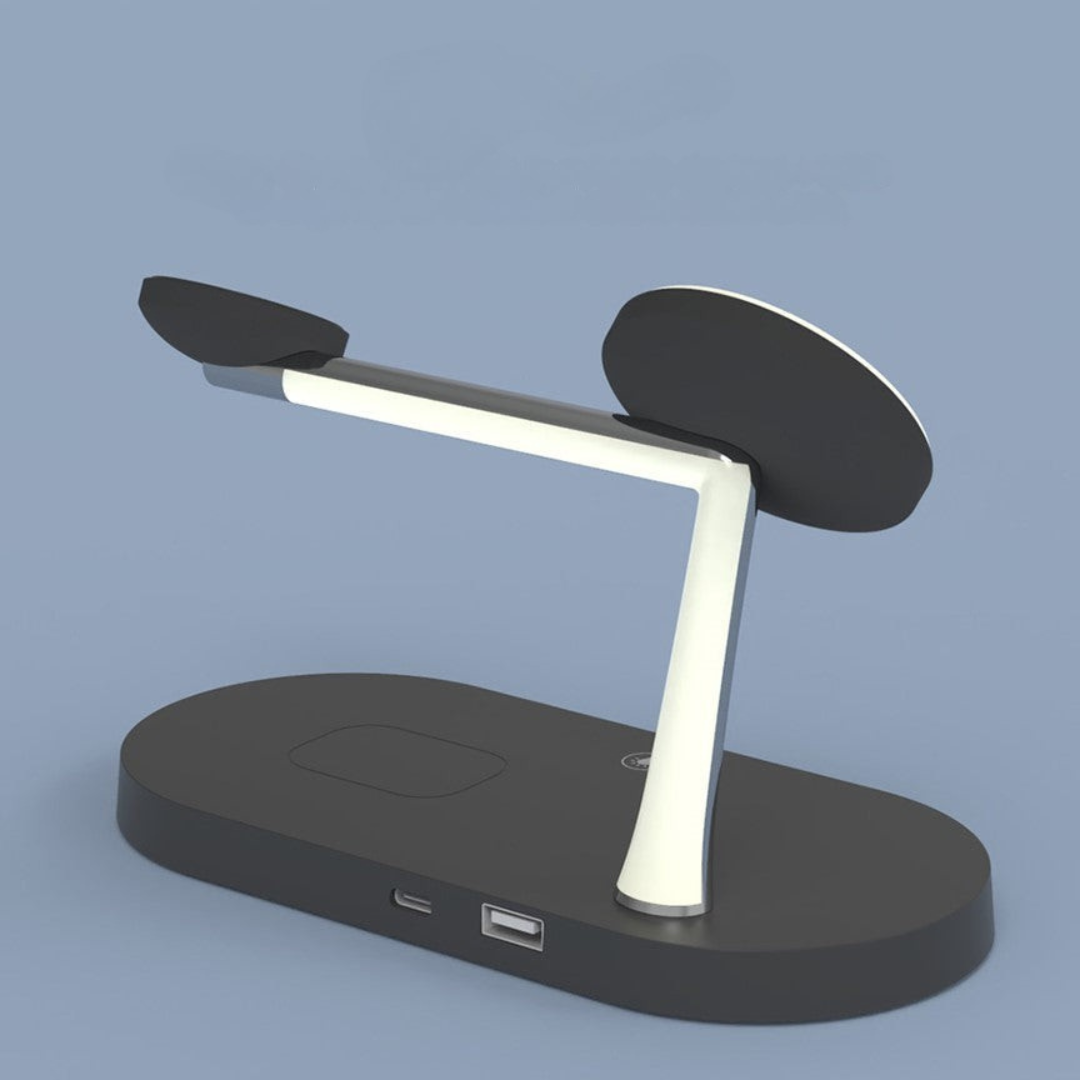 Charging Station with Wireless Pad and Watch Stand