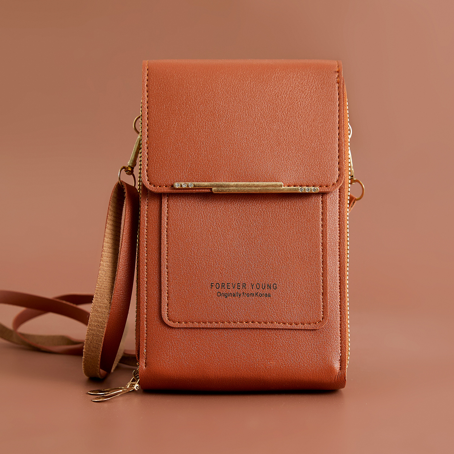 Bolso bandolera con protección RFID y bolsillos con cremallera