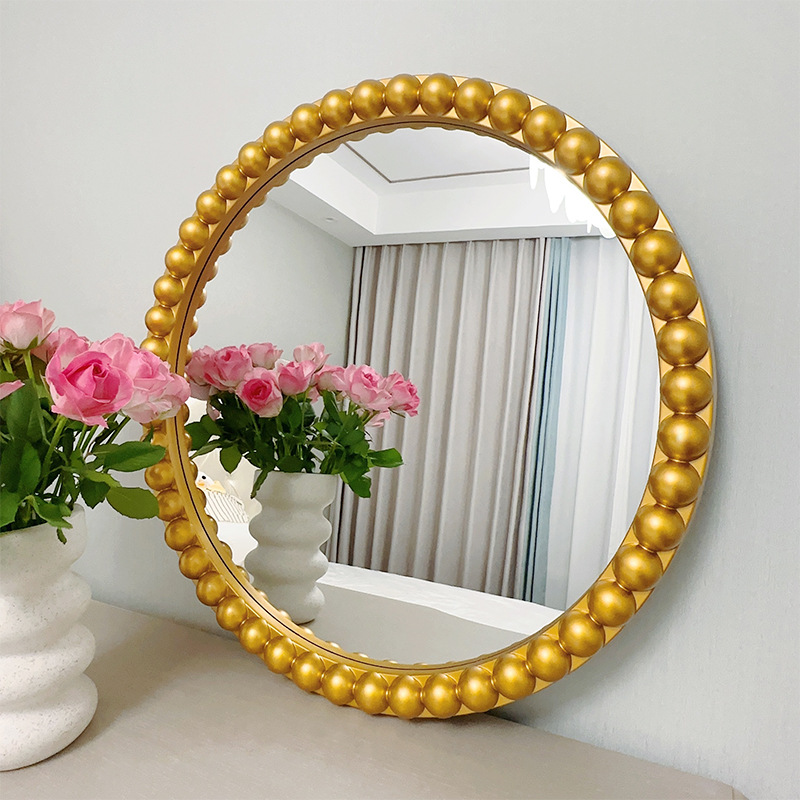 Wall Mirror Wavy Frame Round Modern