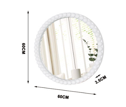 Wall Mirror Wavy Frame Round Modern