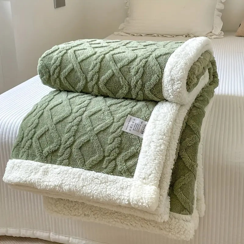 Fleece Throw Blanket Sherpa Reversible Bed Cover
