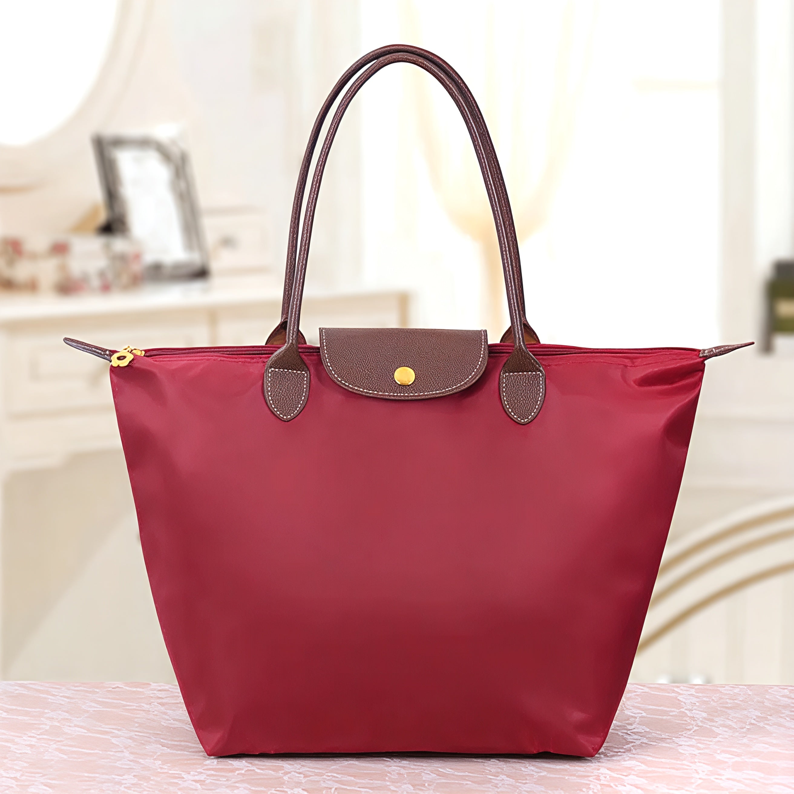 Women's large travel tote bag | Shoulder handbag with thick strap