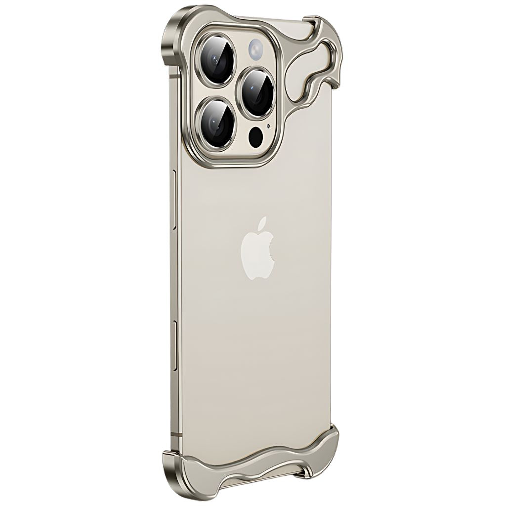 iPhone Case Clear Minimalist Metal Edge Design