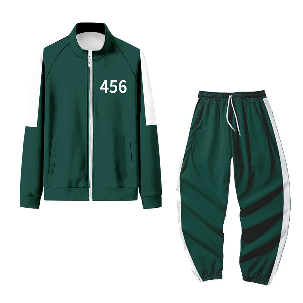 Kids 3PCS Players Cosplay Tracksuit Costume Green Sweatshirt Pants and T-shirt - Image 12