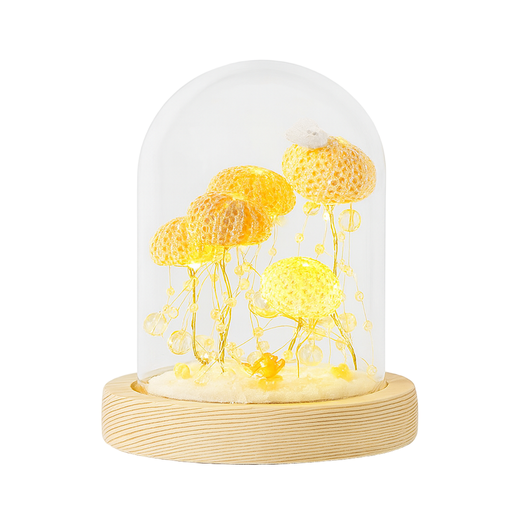 Glass Table Lamp with Soft Ambient Light
