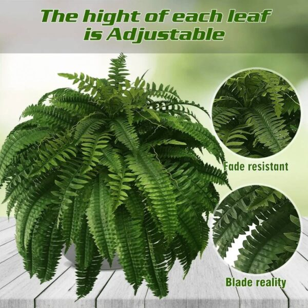 Lifelike UV-Resistant Artificial Fern Plant - Image 3