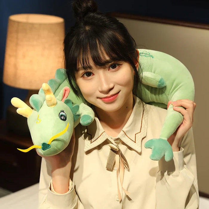 Almohada corporal de peluche dragón cojín para dormir