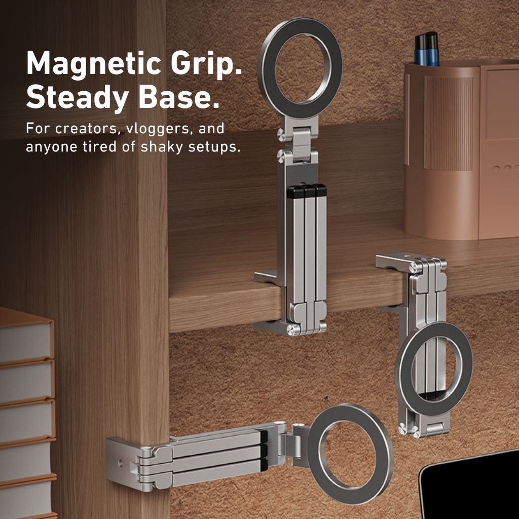 Phone Holder Stand with Magnetic Aluminium Base