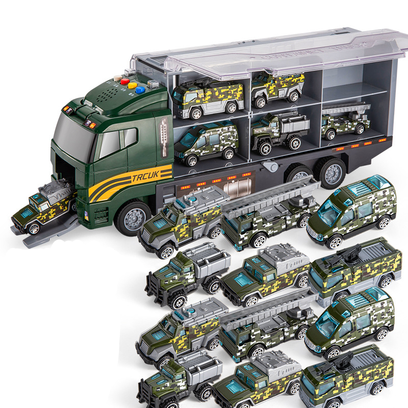 Toy Construction Vehicle Set with Carry Case