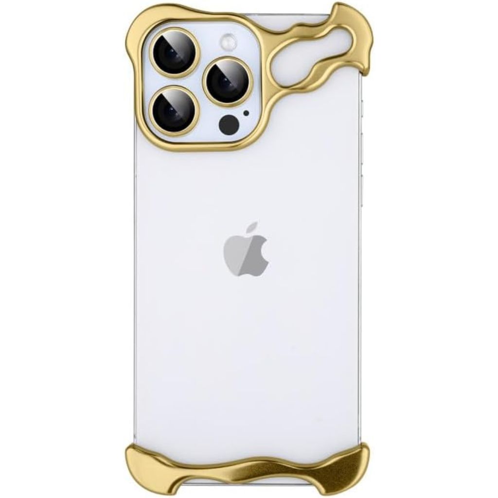 iPhone Case Clear Minimalist Metal Edge Design